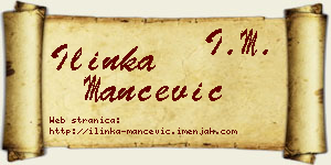 Ilinka Mančević vizit kartica